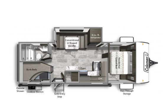 2022 DUTCHMEN COLEMAN 2455BH, , floor-plans-day image number 0